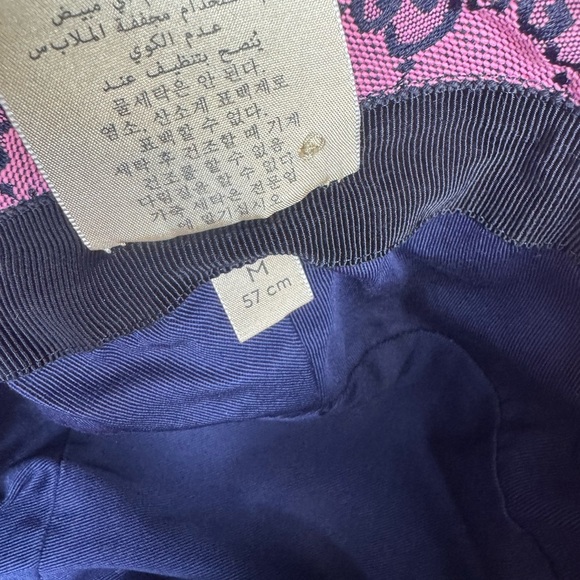 Gucci Bucket Hat GG Monogram Unisex Pink Color Size Medium. - Picture 13 of 13